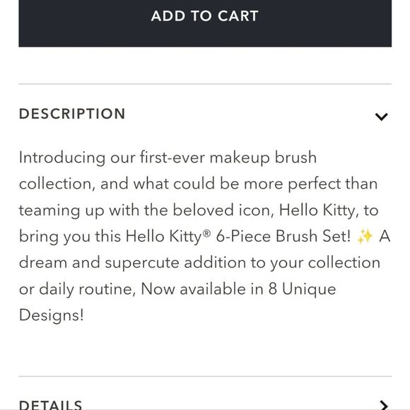 Impressions X Hello Kitty The "Kawaii Icon" 6-Piece Brush Set - Picture 6 of 8